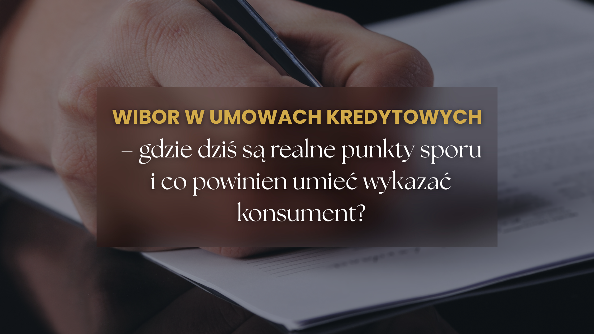 wibor w umowach kredytowych