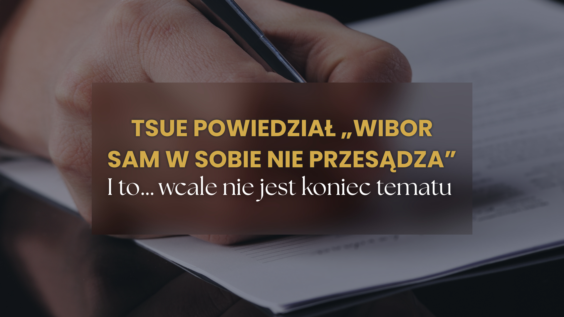 TSUE powiedział WIBOR sam w sobie nie przesądza