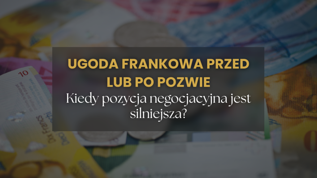 Ugoda frankowa przed lub po pozwie – negocjacje z bankiem